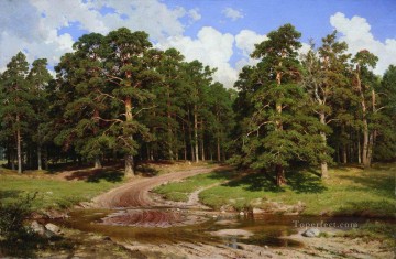 bosque de pinos 1895 paisaje clásico Ivan Ivanovich Pinturas al óleo